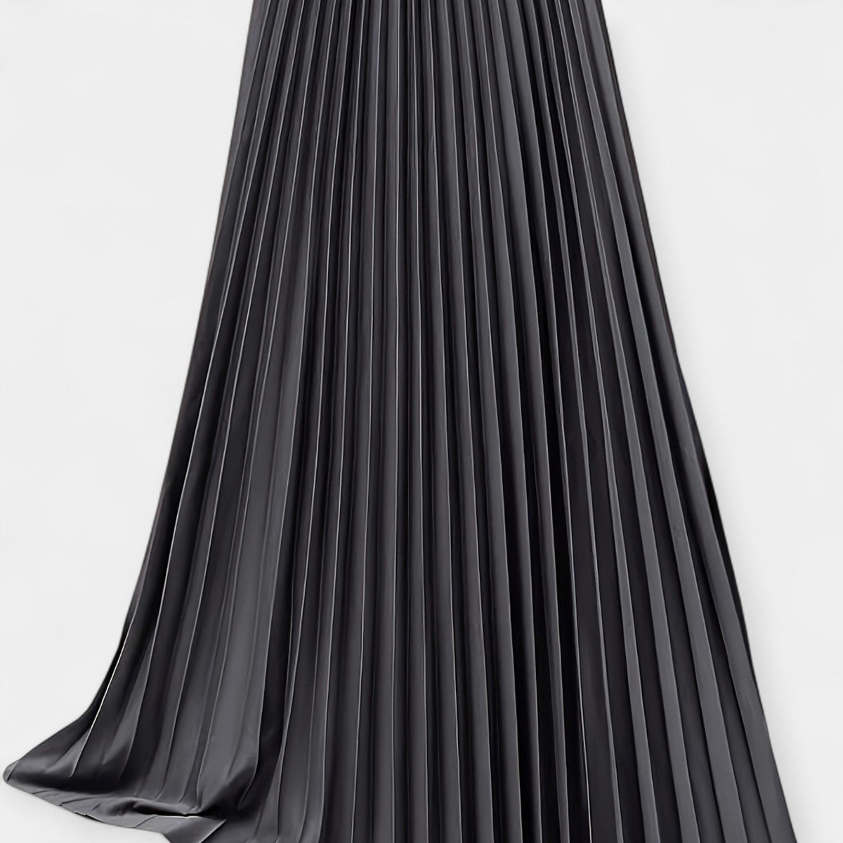 Long pleated silk skirt