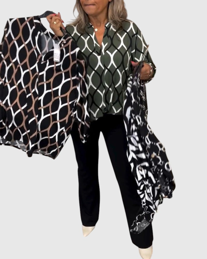 Noor – Graphic print blouse