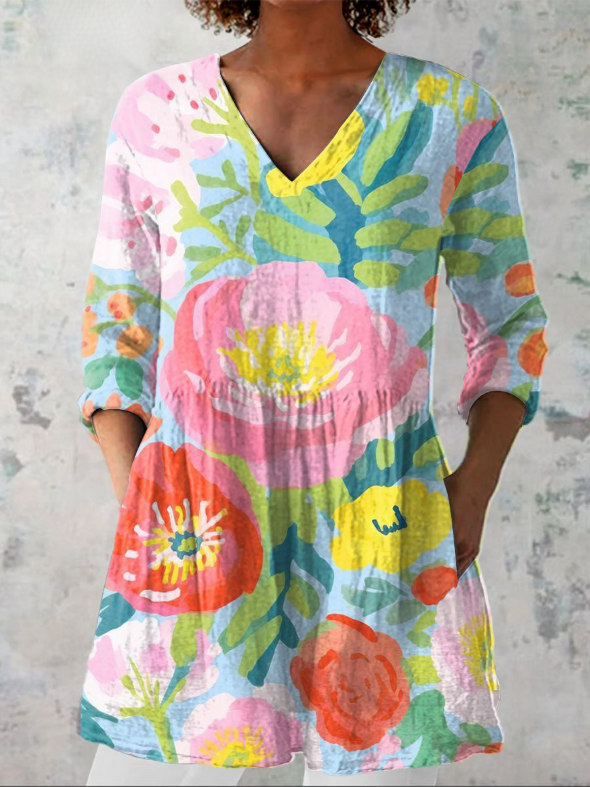 Helene | Long-sleeved Blouse with a V-neck