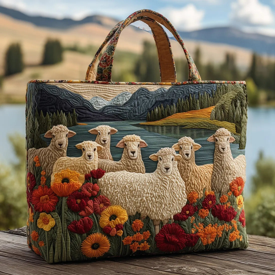 Lamb - Padded Festive Bag