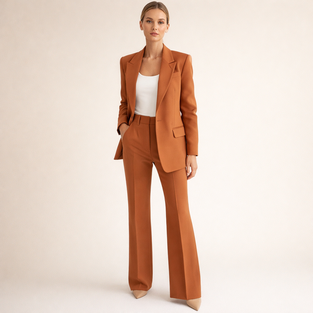 Vanessa | Elegant blazer set with flared trousers