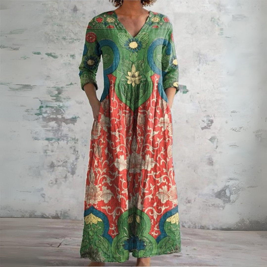 Judith Maxi Floral Vintage Dress