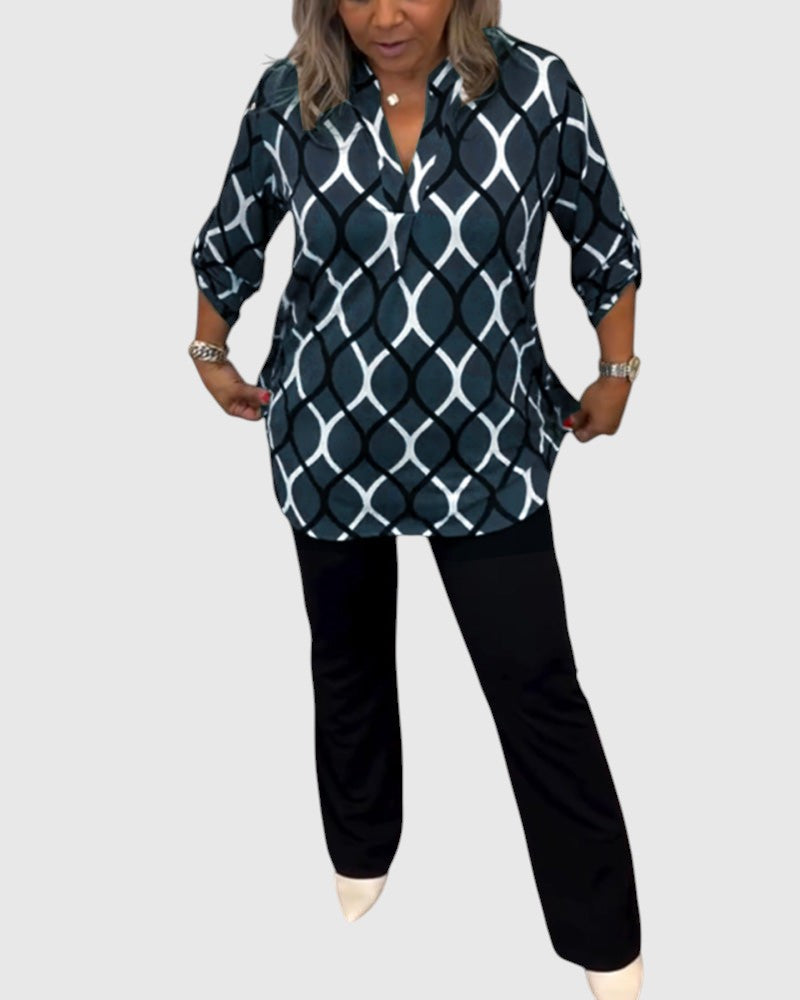 Noor – Graphic print blouse