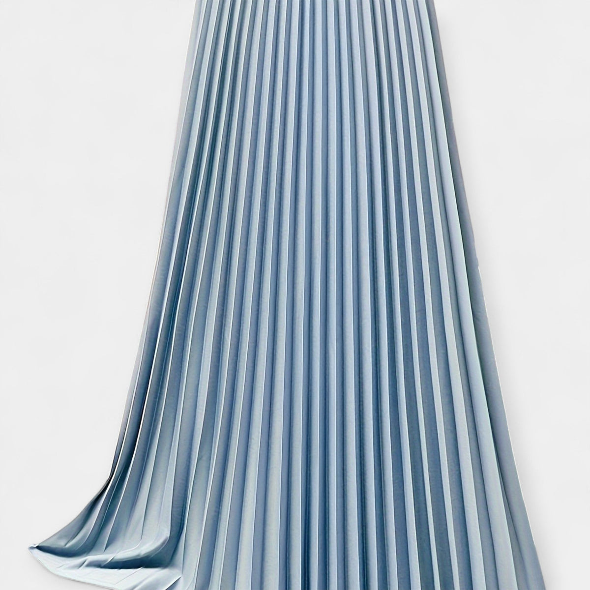 Long pleated silk skirt