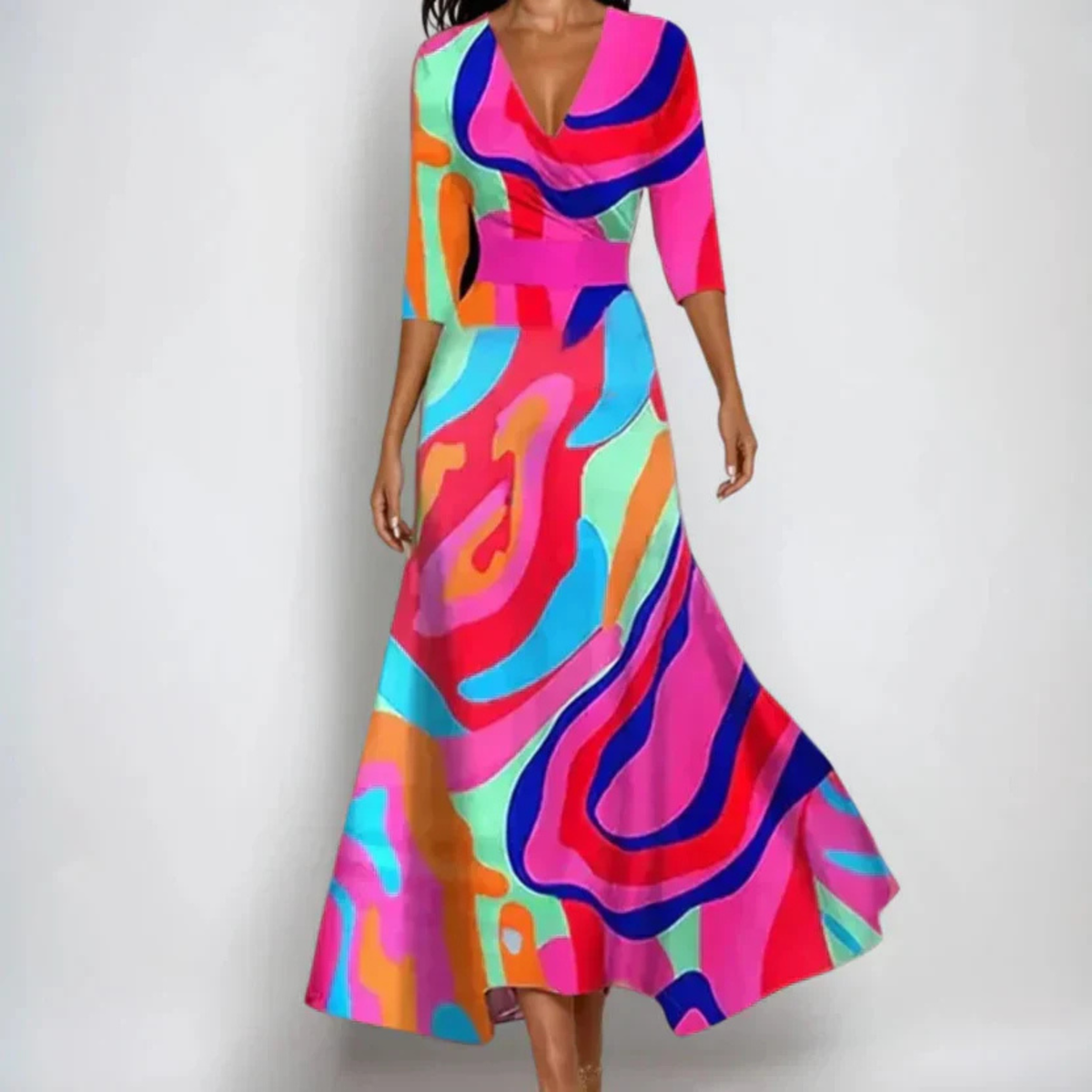Emily | Luxus Virágos Maxi Ruha