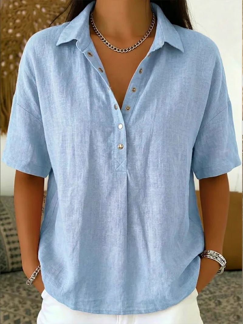 Fúzfa | Collared Button-Up Blouse