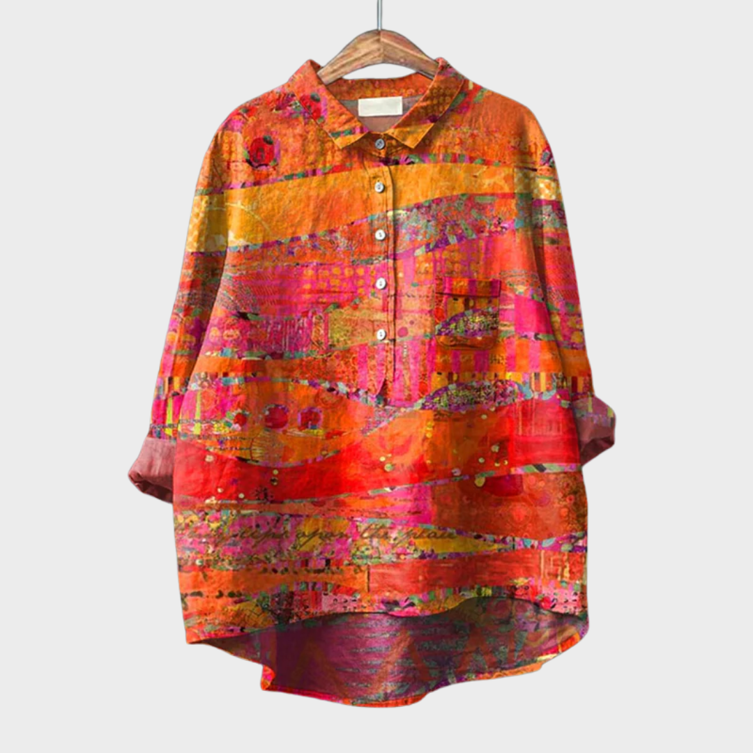Catrin | Elegant Summer Linen Blouse