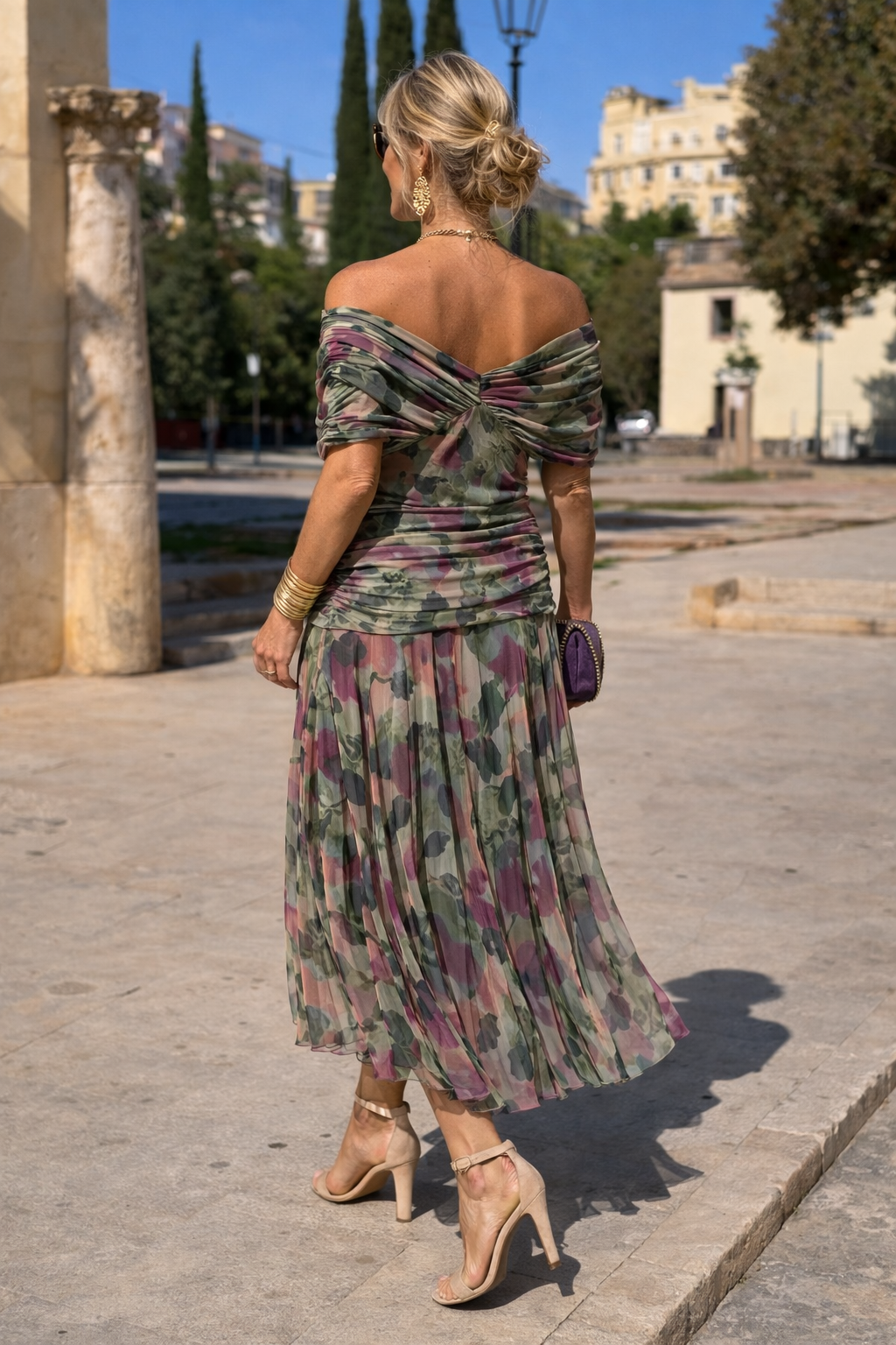 Elegant Maxi Party Dress with V-Neck