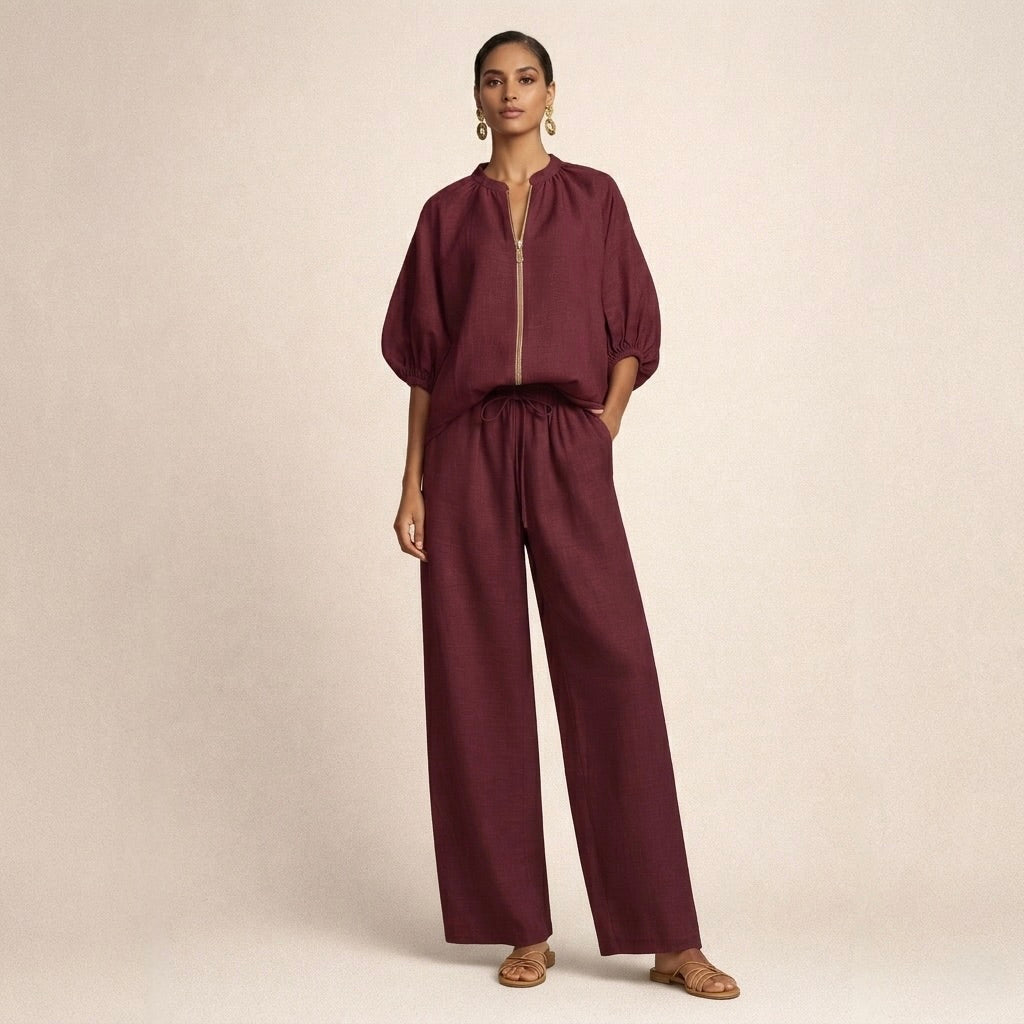 Adeline | Relaxed-Fit Zip-Up Set
