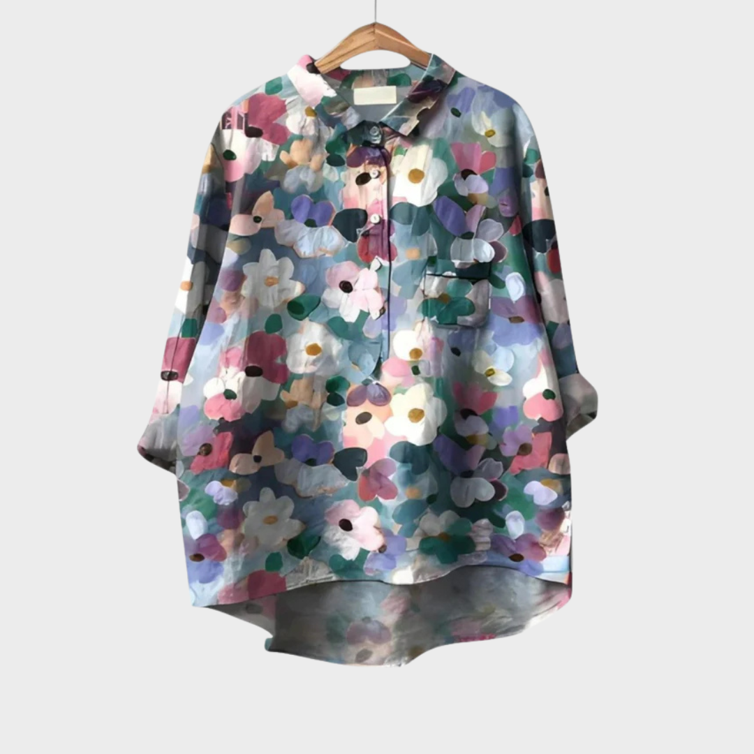 Eliz | Elegant Summer Linen Blouse