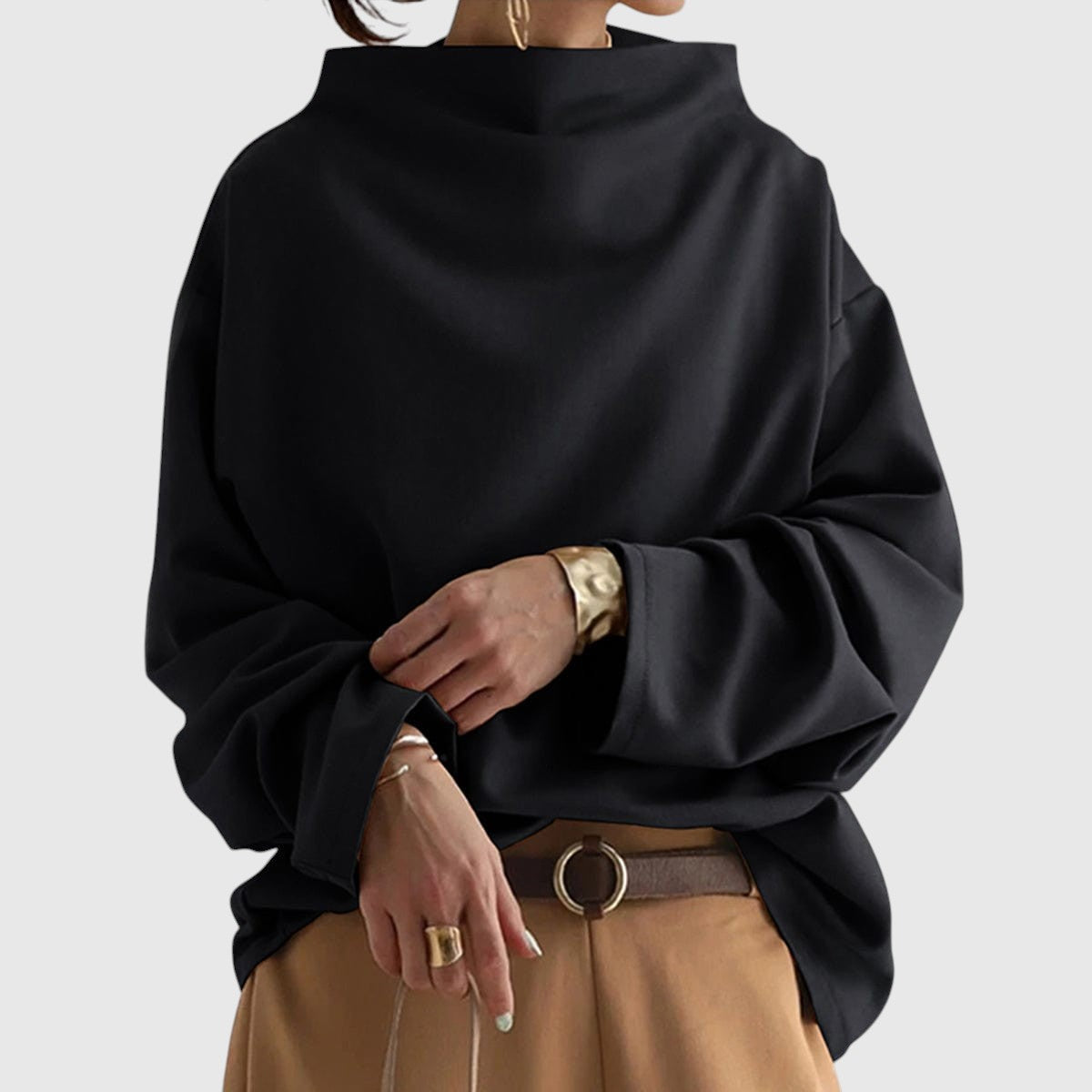 Gabriela - Elegant jumper with a high collar