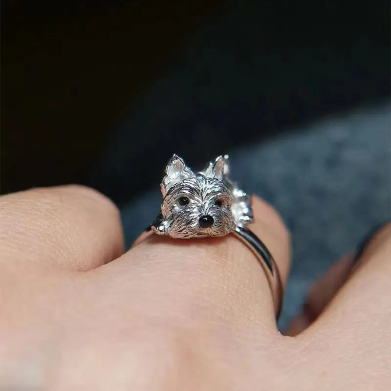 Retro style adjustable dog ring