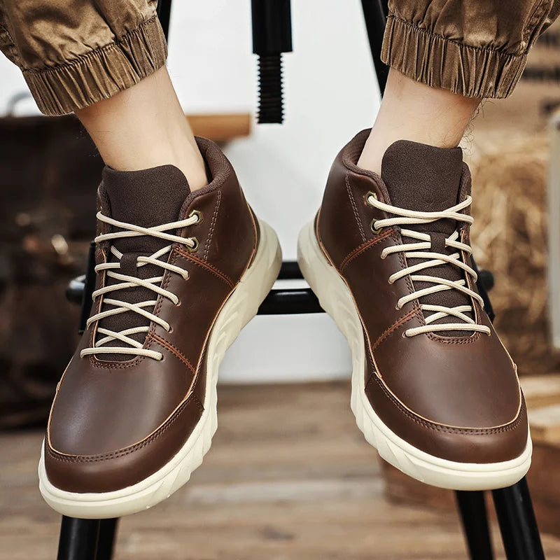 Expedition High-Top Leather Sports Shoes
