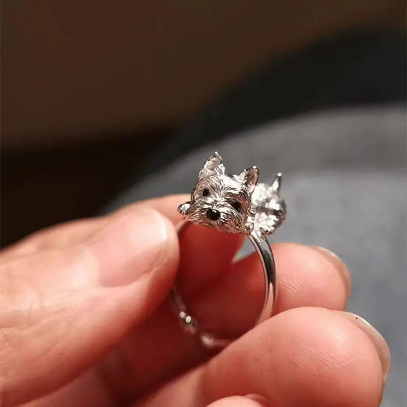 Retro style adjustable dog ring