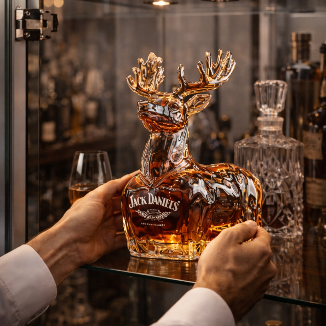 Jack Daniel's Whiskey Bottle - Snowman Edition