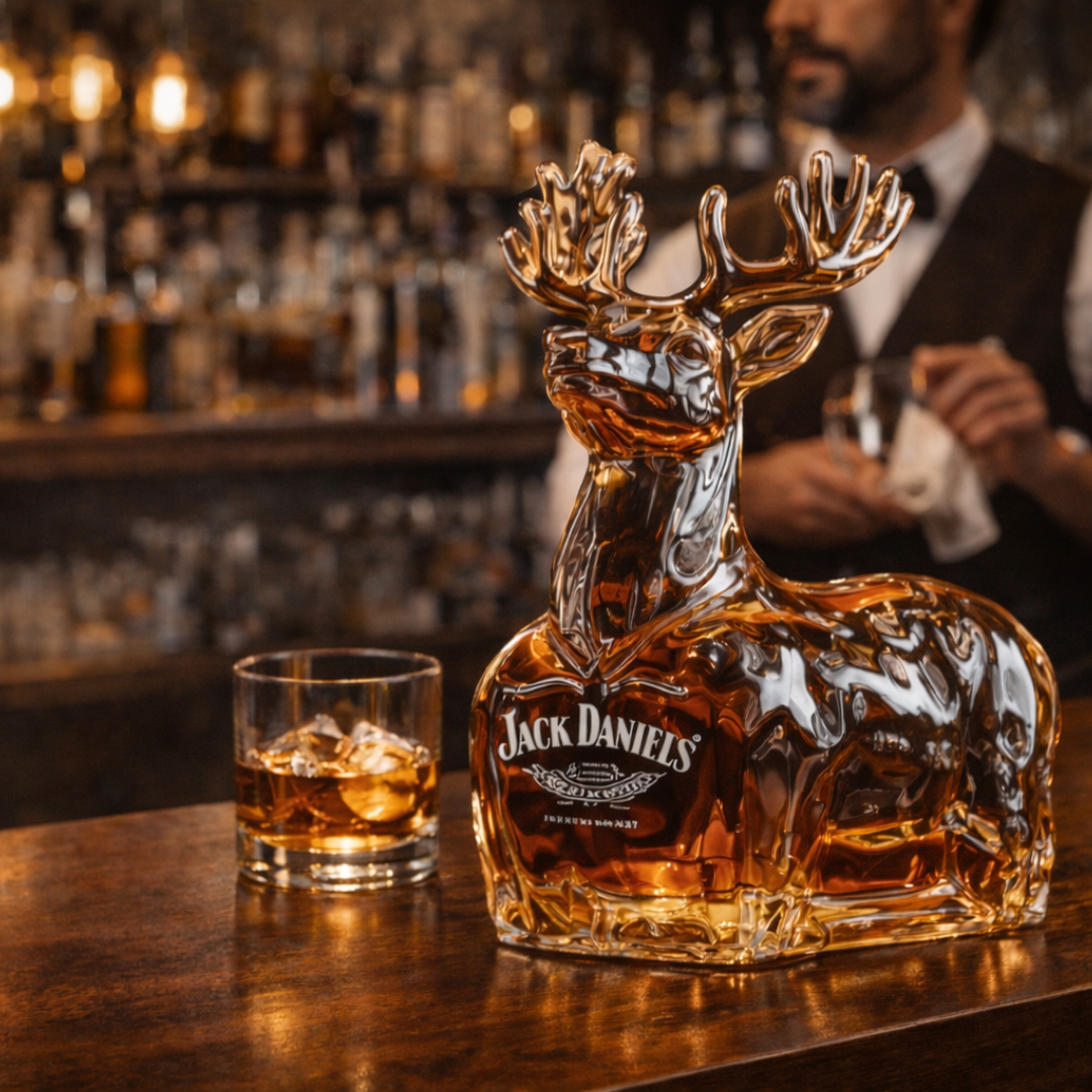 Jack Daniel's Whiskey Bottle - Snowman Edition