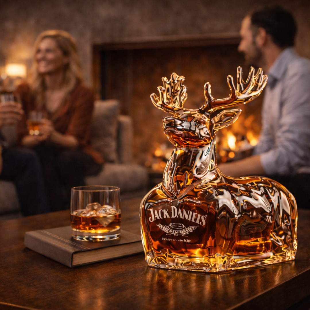 Jack Daniel's Whiskey Bottle - Snowman Edition