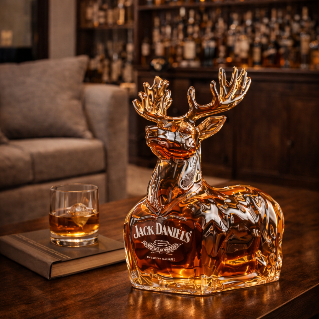 Jack Daniel's Whiskey Bottle - Snowman Edition