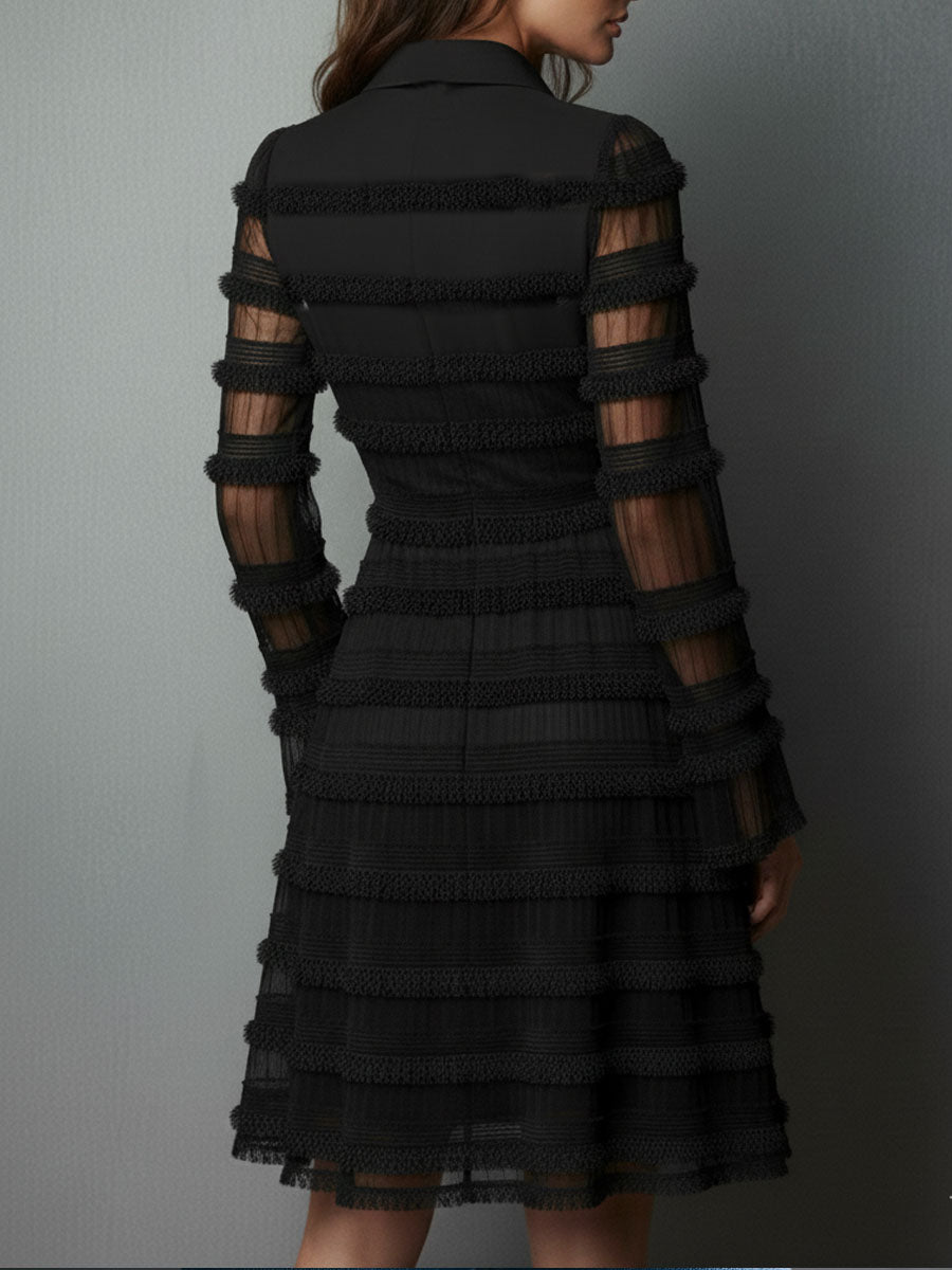 Rosalie™ | Elegant Mini Dress with Deep V-neck