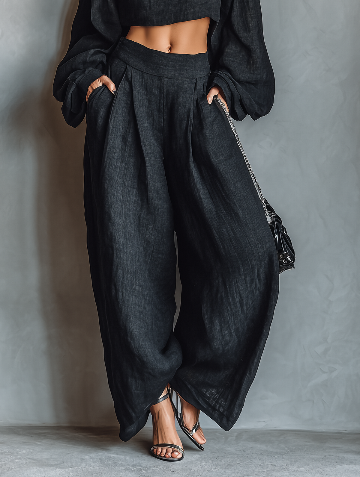 Tess™ || Off-Shoulder Set with Wide-Leg Trousers