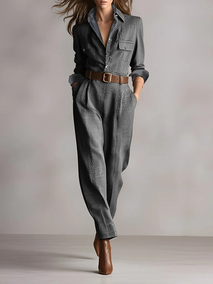 Anna™ || Elegant Plaid Jumpsuit