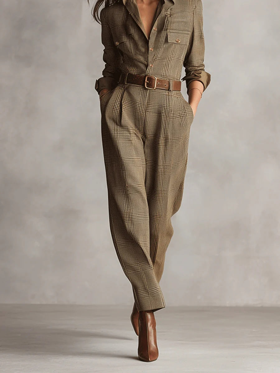 Anna™ || Elegant Plaid Jumpsuit