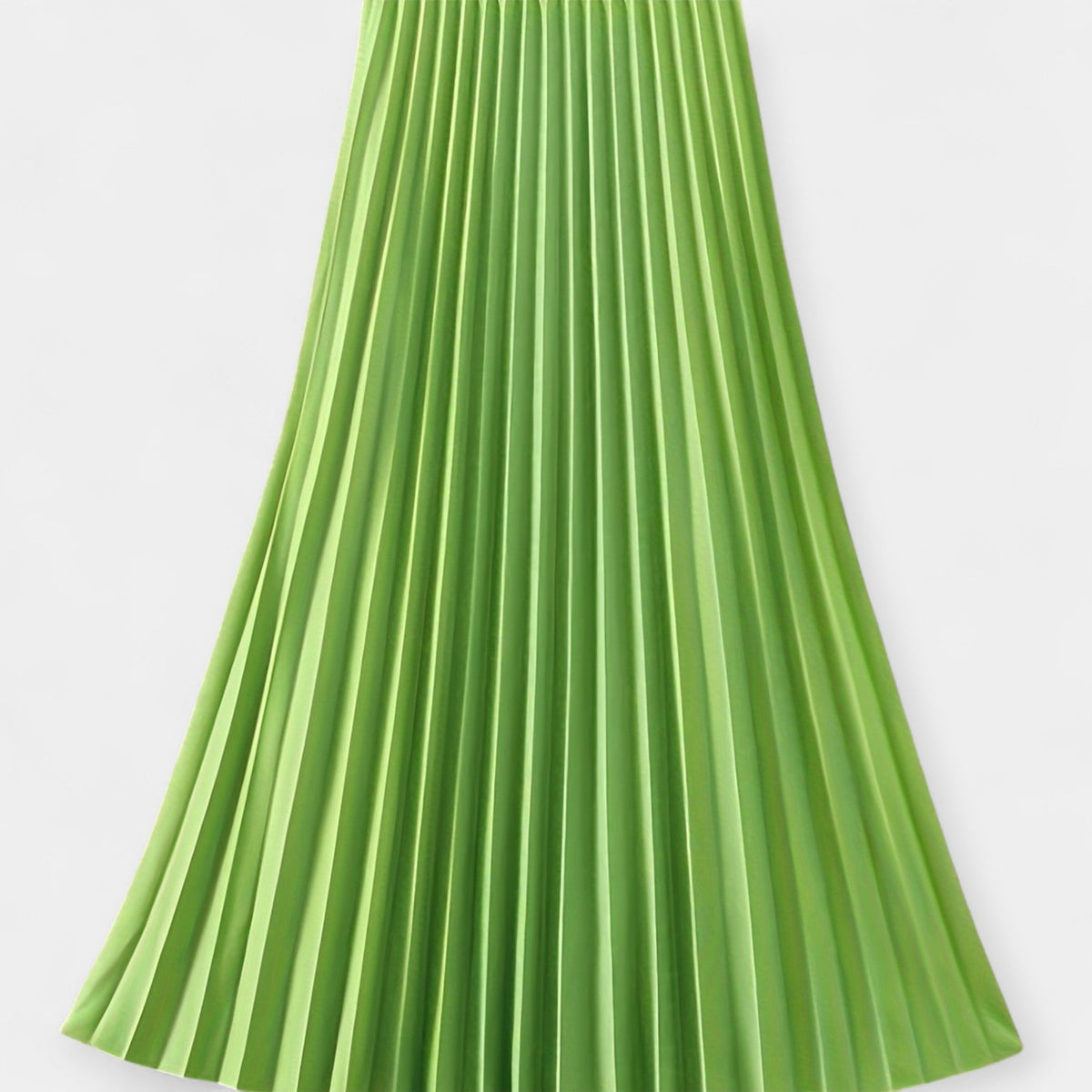 Long pleated silk skirt