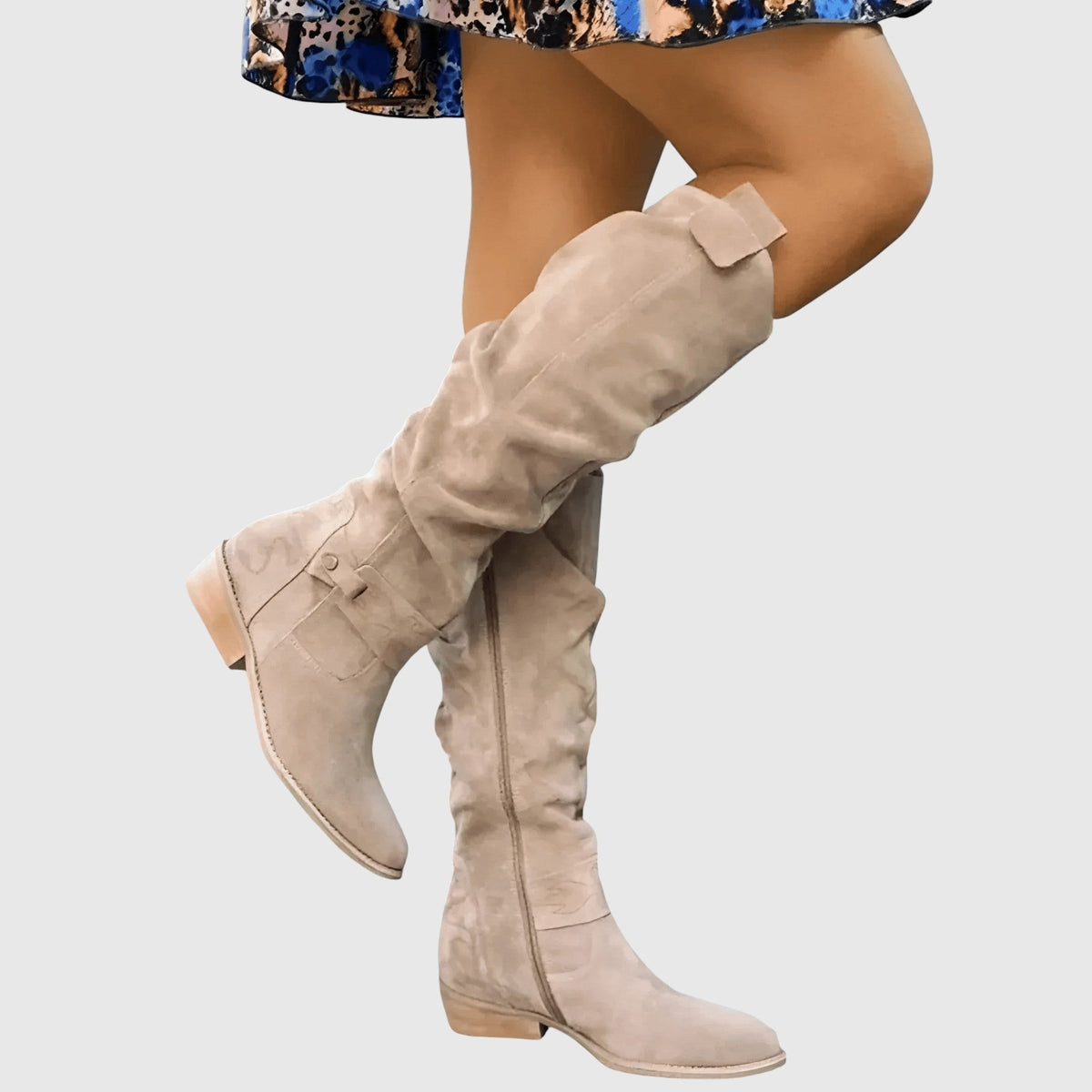 Alena - Tall boots with a ruched effect