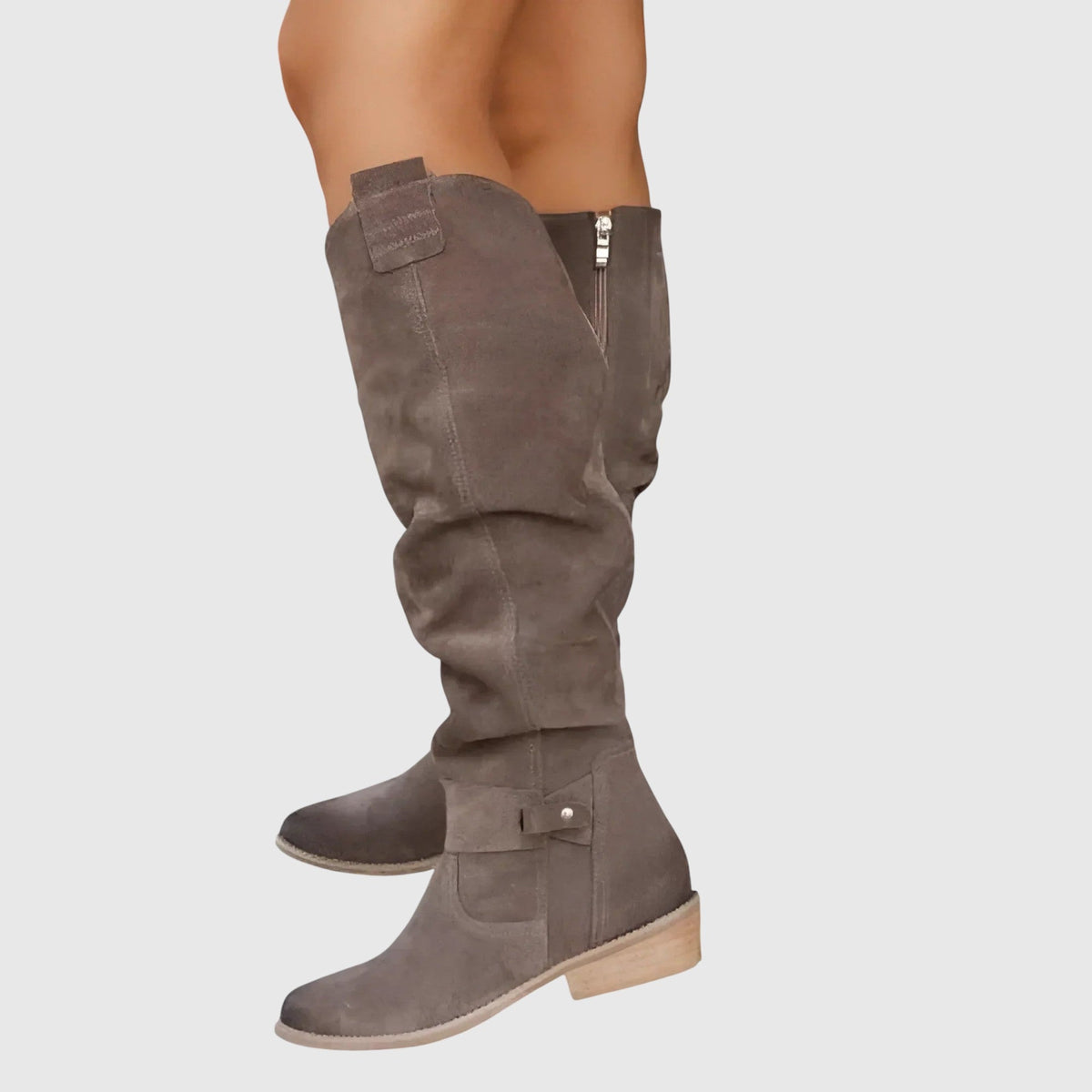 Alena - Tall boots with a ruched effect
