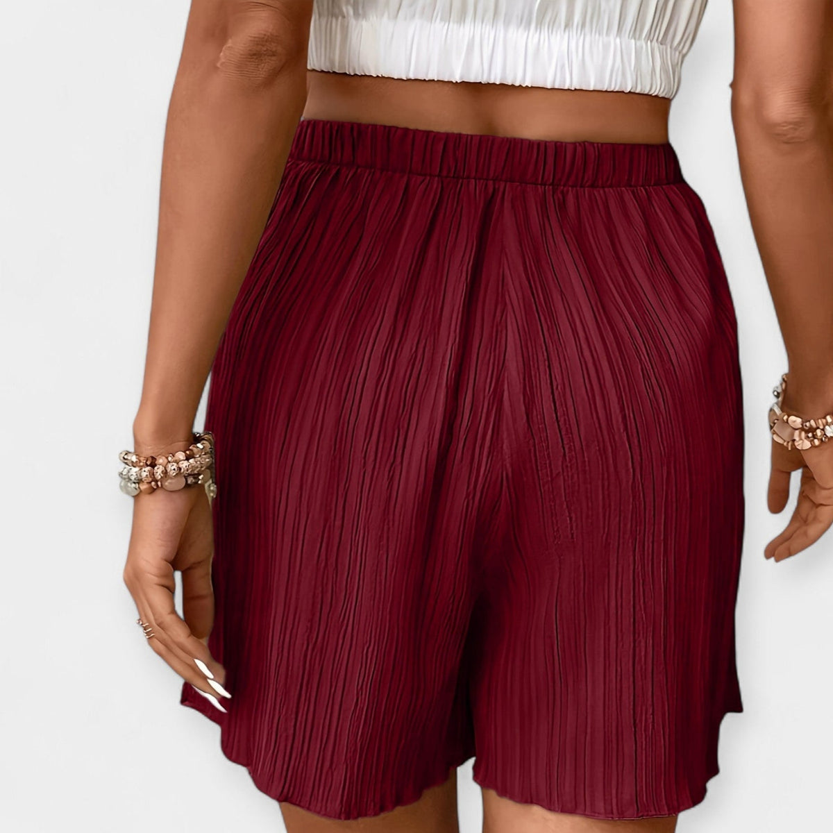 Stylish pleated shorts