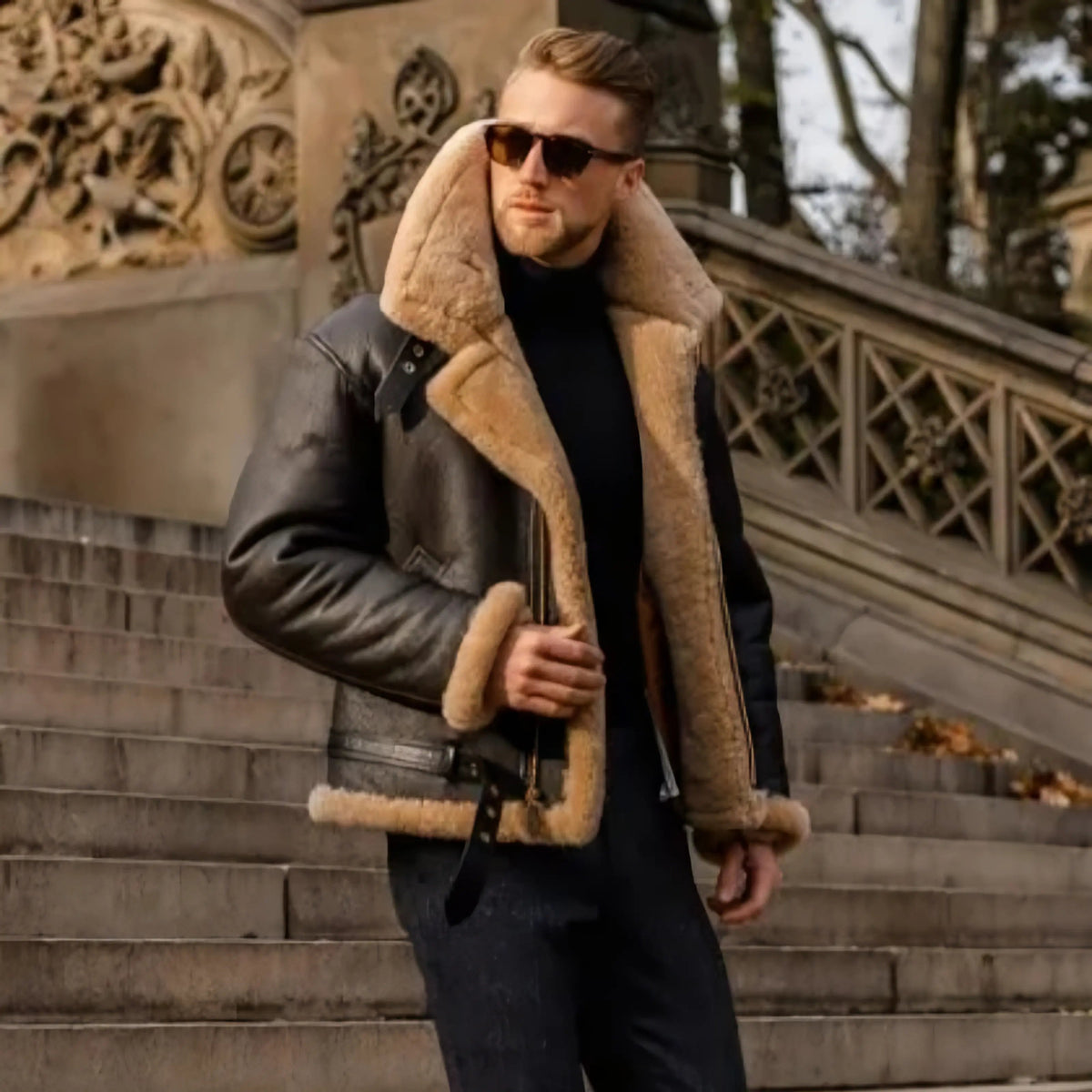 Valentino Báránybundás Bélésű Pilóta Dzseki