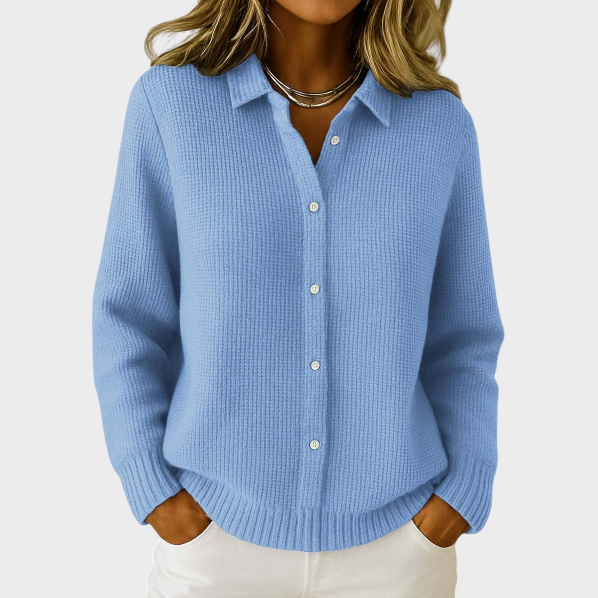 Elaine - Classic Button-Up Knit Cardigan