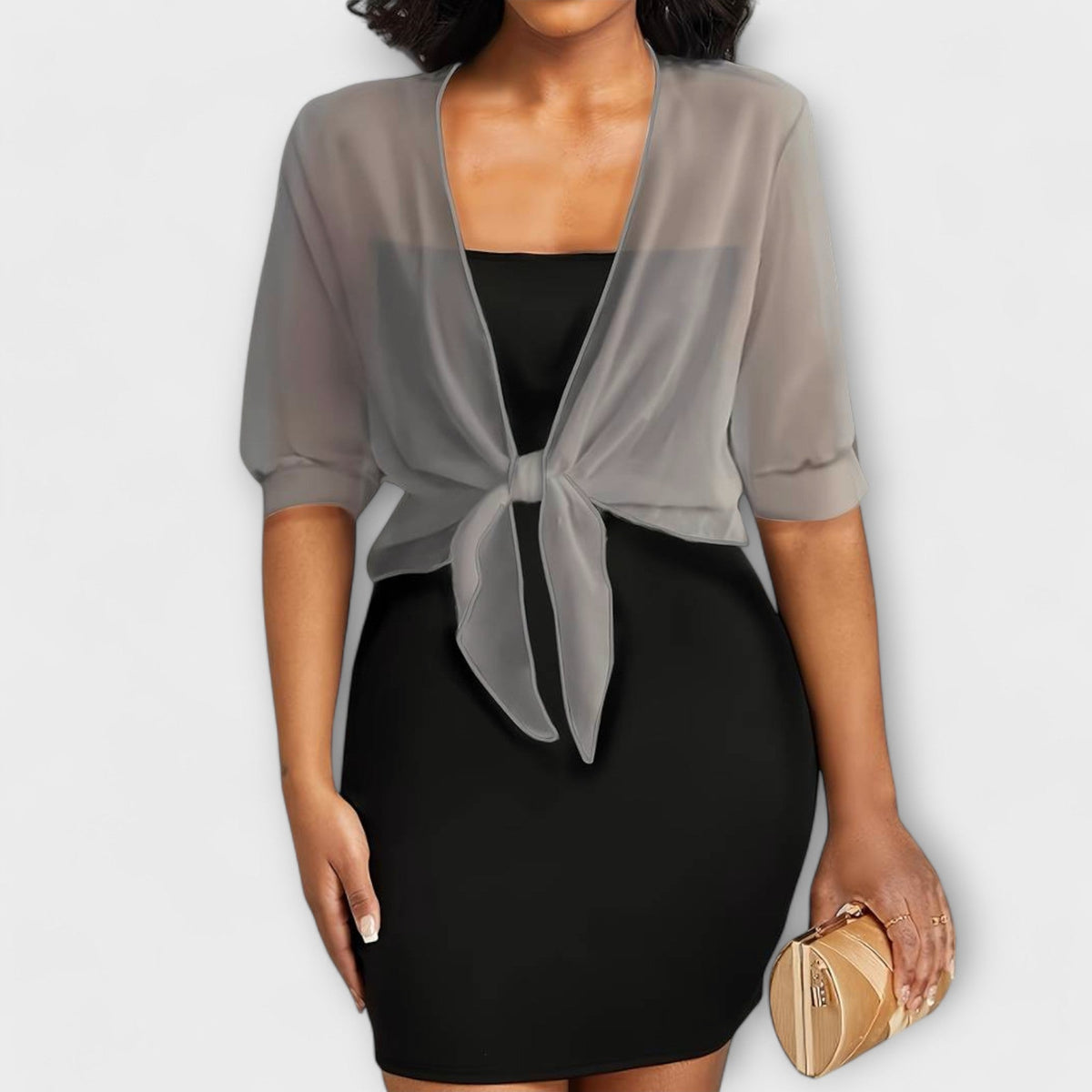Olivia - Blouse with open front panel