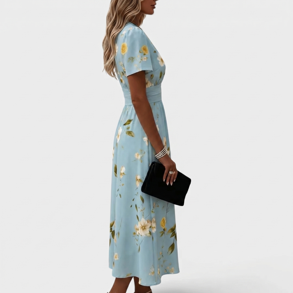 Dana | V-nyakú Elegáns Midi Ruha
