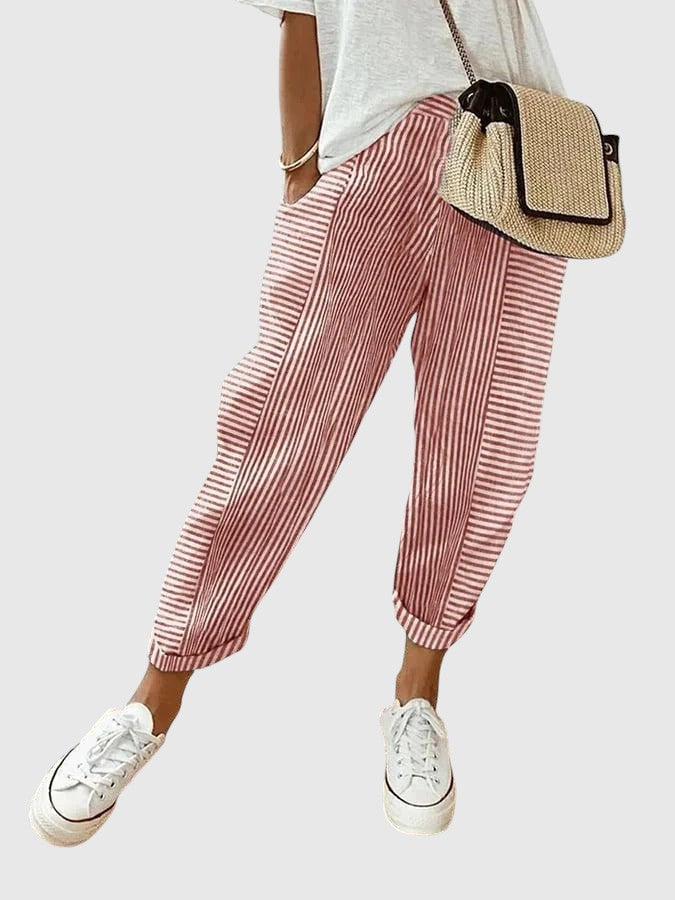 Nina - Elegant striped trousers