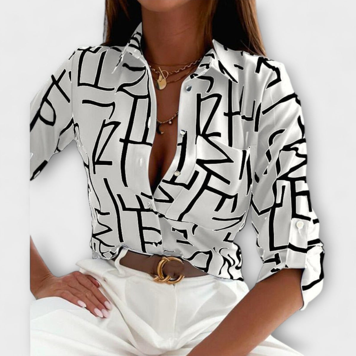 Classic collared blouse